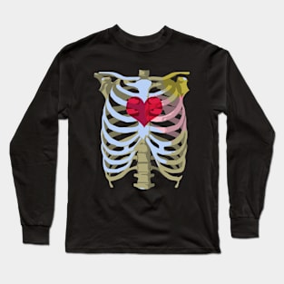 Halloween Skeleton Heart Long Sleeve T-Shirt